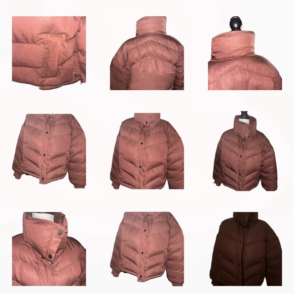 Anthropologie Pilcro Exaggerated Collar Cropped Puffer Jacket - Picture 7 of 11